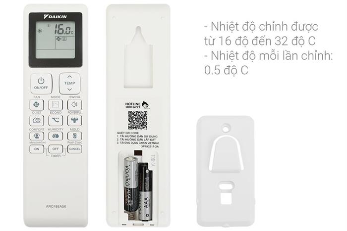 Điều hòa Daikin Inverter 21000 BTU 1 chiều FTKB60ZVMV - Model 2025